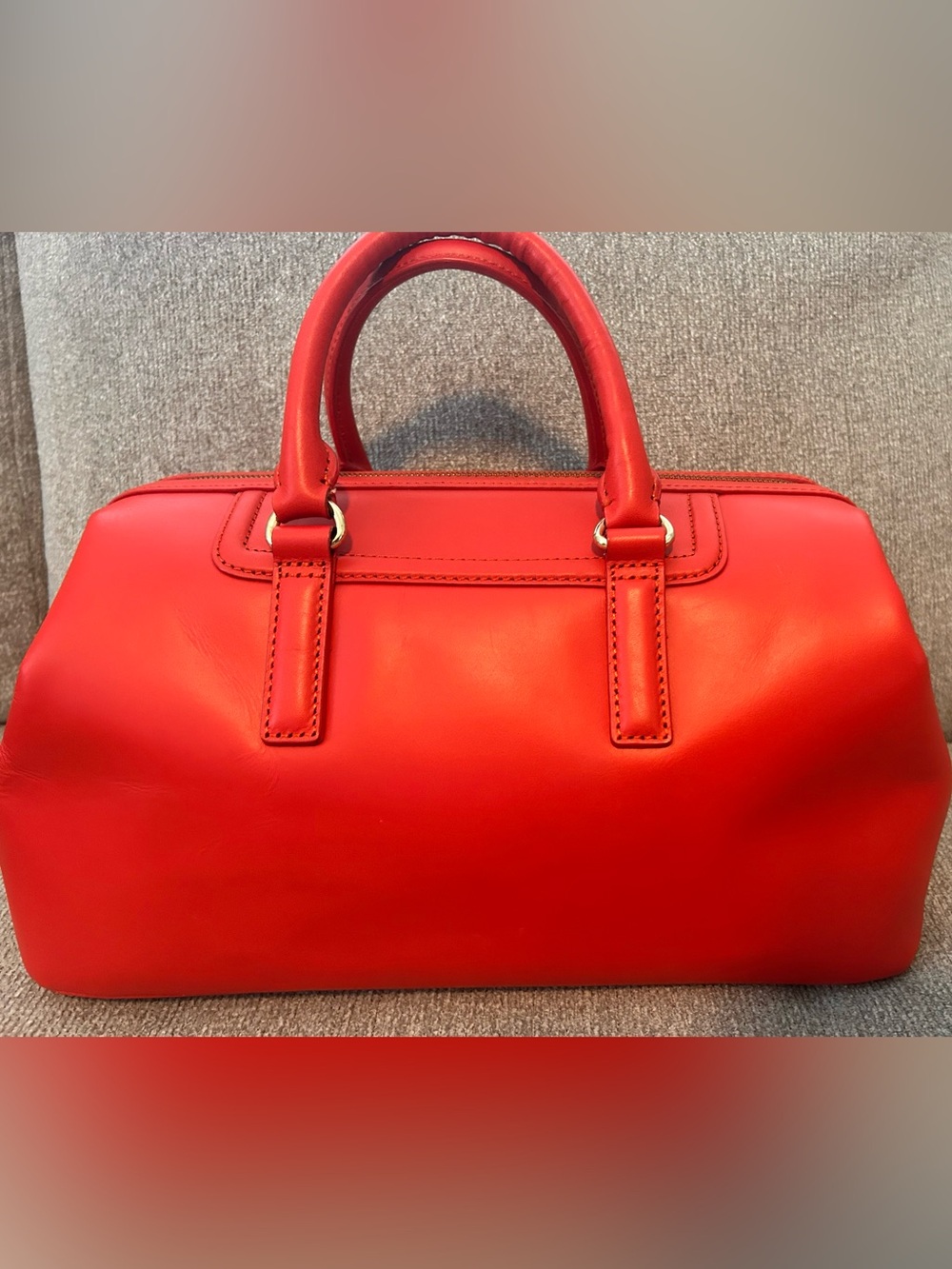 Talbots Red Leather Top-Handle Satchel